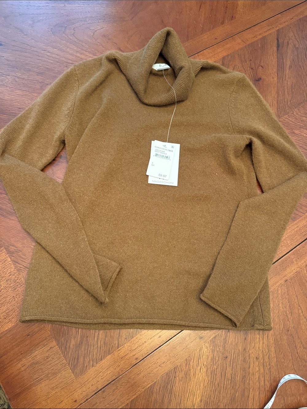 Magaschoni Brown 100% CashmereTurtleneck Sweater - Picture 2 of 9